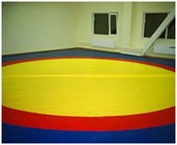 Борцовский ковер одноцветный с люверсами 6х6 м